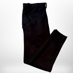 Zara Men's Black Pants with Chain Detail